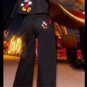Disney Denim X Pretty Little Thing Wide Leg Jeans 6 NWT Mickey Mouse
